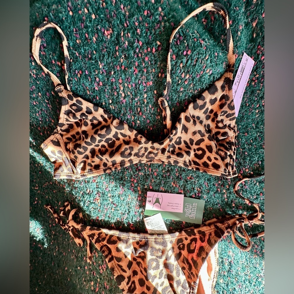 ‼️RARE‼️🎸Wild Fable🎸🔥NWT🔥Leopard Print Bikini—M